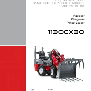 Weidemann 1130 Cx30 Wheel Radlader Parts Manual