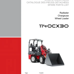 Weidemann 1140 Cx30 Wheel Radlader Parts Manual