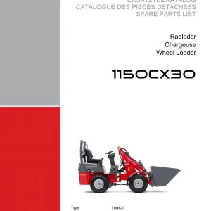 Weidemann 1150 Cx30 Wheel Radlader Parts Manual
