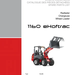 Weidemann 1160 Ehoftrac Wheel Radlader Parts Manual