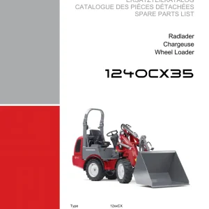 Weidemann 1240 Cx35 Wheel Radlader Parts Manual