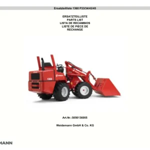 Weidemann 1360 Parts Manual