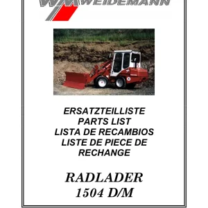 Weidemann 1504 Dm Wheel Radlader Parts Manual