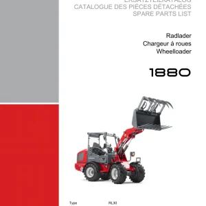 Weidemann 1880 Rl30 Wheel Radlader Parts Manual