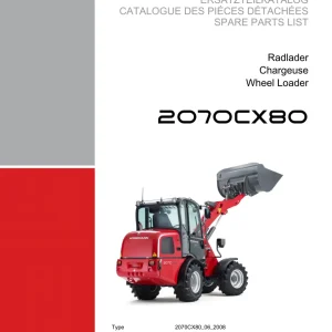 Weidemann 2070 Cx80 Wheel Radlader 2070 Parts Manual