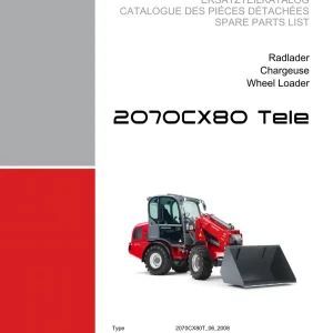 Weidemann 2070 Cx80 Wheel Radlader 2070 Parts Manual