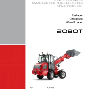 Weidemann 2080T Rl40 Wheel Radlader 2080 Parts Manual