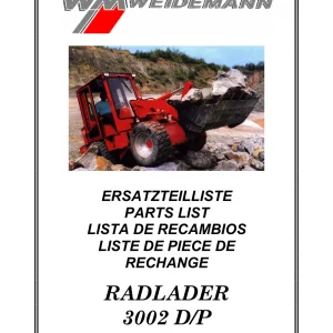 Weidemann 3002 Dp Radlader Parts Manual