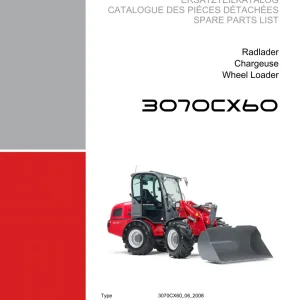 Weidemann 3070 Cx60 Wheel Radlader Parts Manual