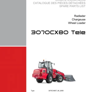 Weidemann 3070 Cx80 Wheel Radlader Parts Manual
