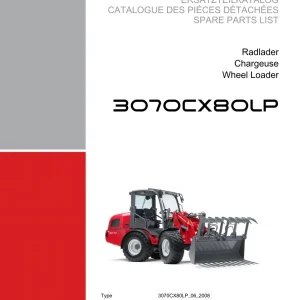Weidemann 3070 Cx80Lp Wheel Radlader Parts Manual