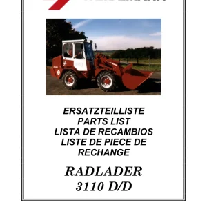 Weidemann 3110 Dd Radlader Parts Manual