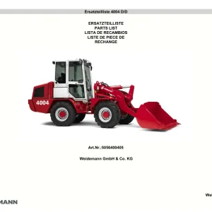 Weidemann 4004 Dd Parts Manual
