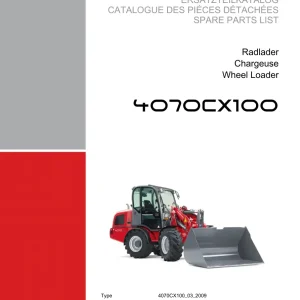 Weidemann 4070 Cx100 Wheel Radlader Parts Manual