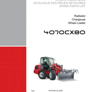 Weidemann 4070 Cx80 Wheel Radlader Parts Manual