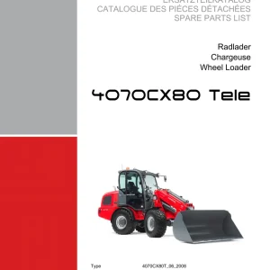 Weidemann 4070 Cx80 Wheel Radlader Parts Manual