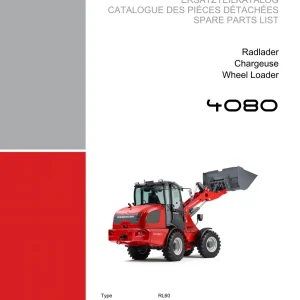 Weidemann 4080 Rl60 Wheel Radlader Parts Manual