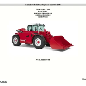 Weidemann 5006 Parts Manual