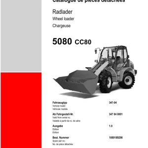 Weidemann 5080 Cc80 Radlader Parts Manual