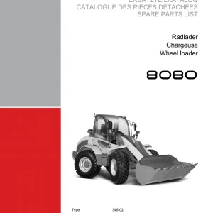 Weidemann 8080 Wheel Radlader Parts Manual
