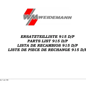 Weidemann 915D P Parts Manual