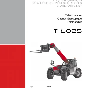 Weidemann T6025 Teleskoplader Parts Manual