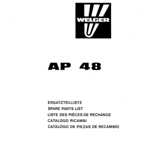 Welger Ap48 Parts Manual