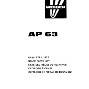 Welger Ap63 Parts Manual