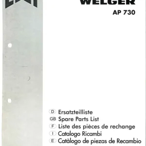 Welger Ap730 Parts Manual