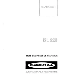 Welger Bl 220 Parts Manual