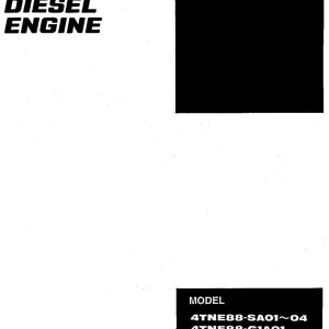 Yanmar 4Tne88 Sa01 Parts Manual