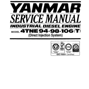 Yanmar 4Tne94,98,106 Service Manual