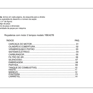 Yanmar Ybe427 Parts Manual