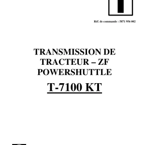 Deutz Zf Powershuttle T 7100Kt Service Manual