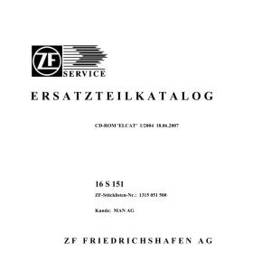 ZF 16 S151 2007 Parts Manual