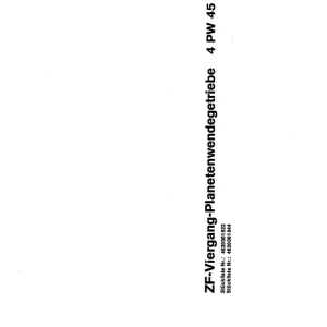 ZF 4Pw45H1 1972 Parts Manual