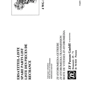 ZF 4Wg150 1998 Parts Manual