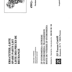 ZF 4Wg180 Parts Manual