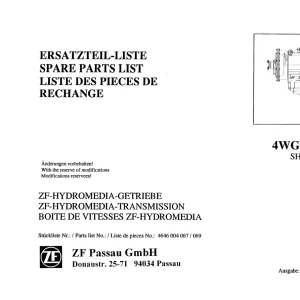 ZF 4Wg250 1996 Parts Manual