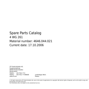 ZF 4Wg261 2006 Parts Manual