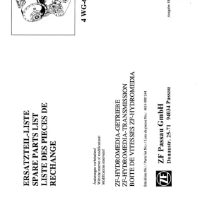 ZF 4Wg65Ii 1997 Parts Manual
