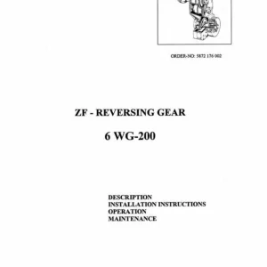 ZF 6Wg 200 1996 Parts Manual