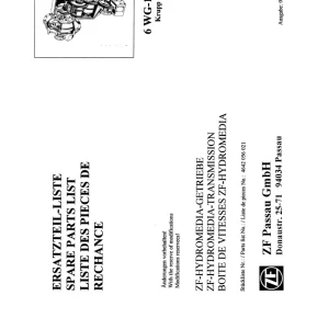 ZF 6Wg150 1995 Parts Manual