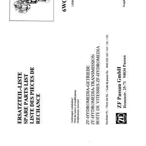 ZF 6Wg200 1994 Parts Manual
