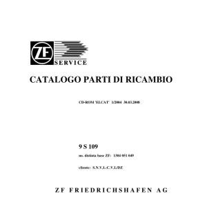 ZF 9S109 2008 Parts Manual