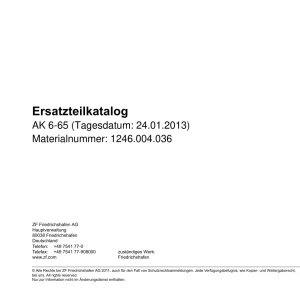 ZF Ak6 65 Parts Manual