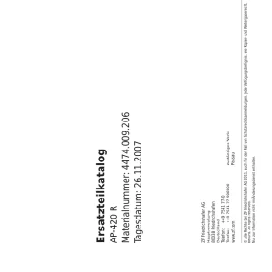 ZF Ap420R 2007 Parts Manual
