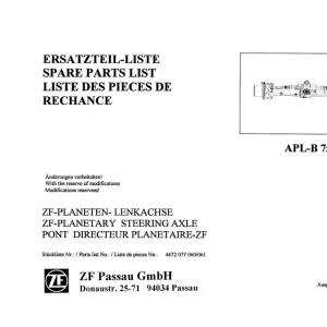 ZF Apl B755 1994 Parts Manual