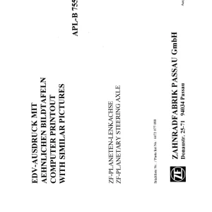 ZF Aplb755 1999 Parts Manual