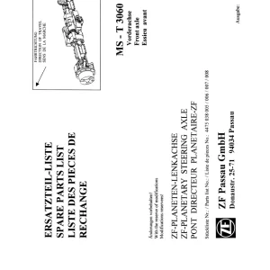 ZF Ms T3060 2000 Parts Manual